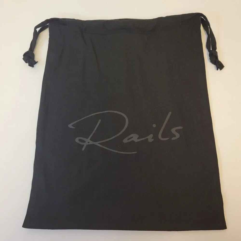 Rails Drawstring Black  15,5
